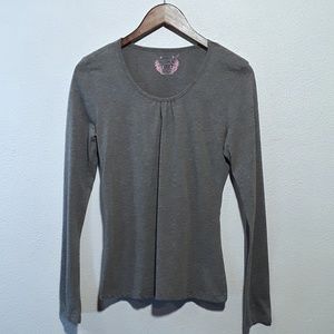 100% Cotton Grey Lil Pleats Long Sleeve Shirt